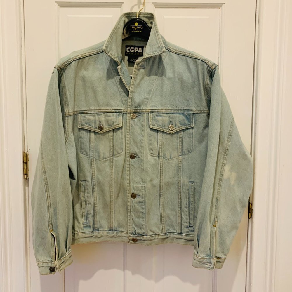 80s 90s Vintage Copa Banana GARFIELD Denim Jean Jacket Mens Large - Picture 5 of 16